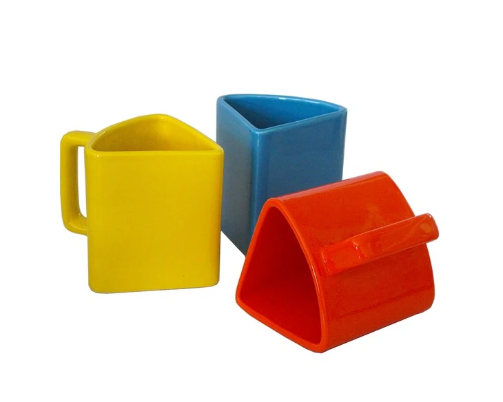 Colorful Triangular Ceramic Cup factory